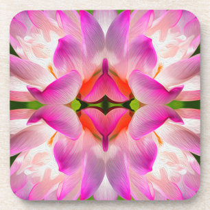 LILA BLUME - Fraktal Art - Getränkeuntersetzer