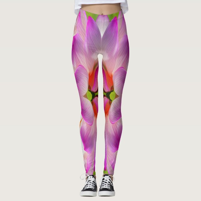 LILA BLUME - Fraktal Art - Leggings (Vorderseite)