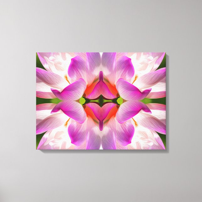 LILA BLUME - Fraktal Art - Leinwanddruck (Vorderseite)