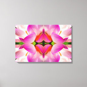 LILA BLUME - Fraktal Art - Leinwanddruck