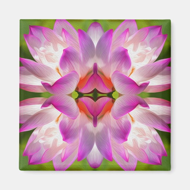 LILA BLUME - Fraktal Art - Magnet (Vorne)