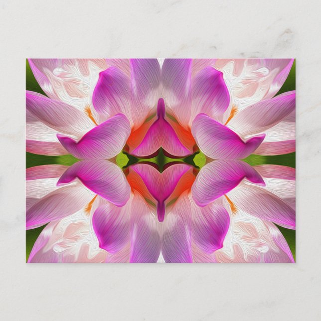 LILA BLUME - Fraktal Art - Postkarte (Vorderseite)
