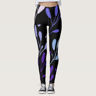 Lila Blume für Frauen Leggings