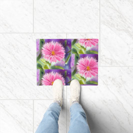 Lila Blume Fußmatte