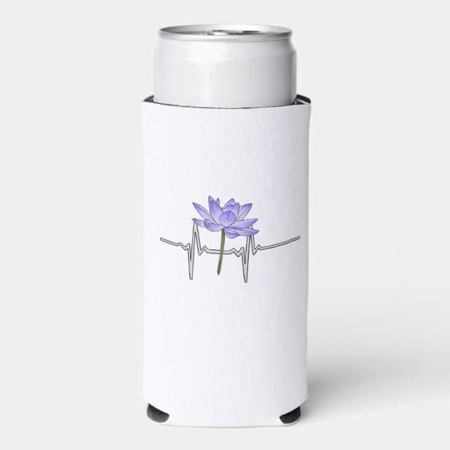 Lila Blume Gärtner Selters Dosenkühler (Seltzer Vorderseite)