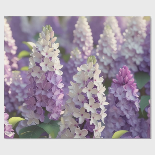 Lila Blume Geschenkpapier (Flach)