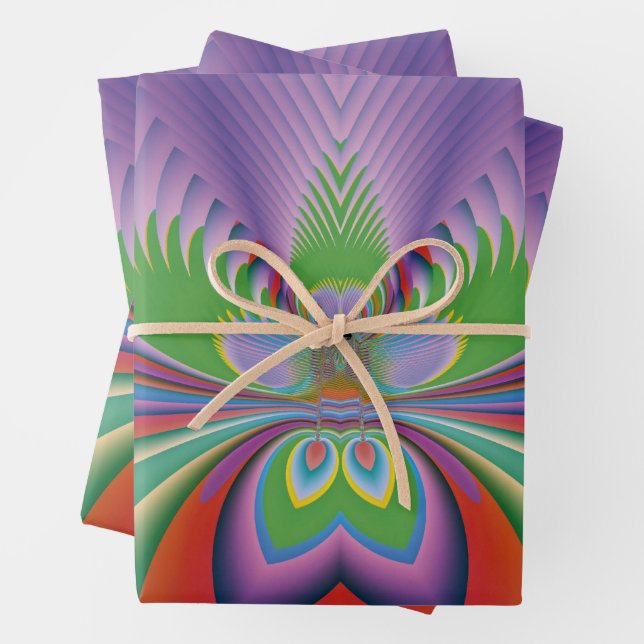 Lila Blume Geschenkpapier Set (Beispiel)
