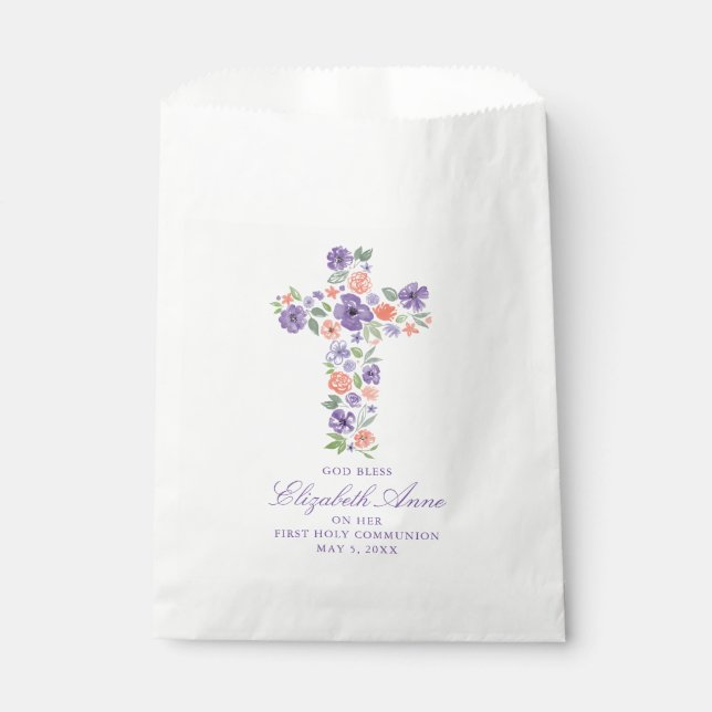 Lila Blume Geschenktütchen (Vorderseite)