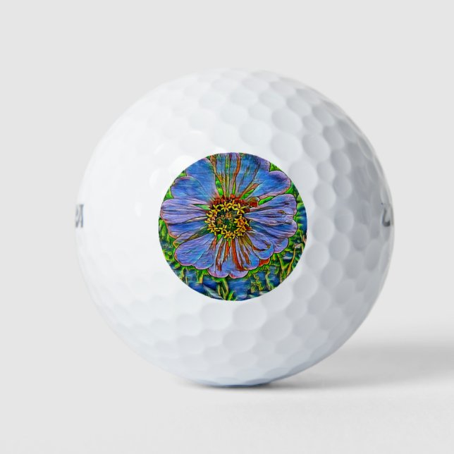 Lila Blume Golfball (Vorderseite)