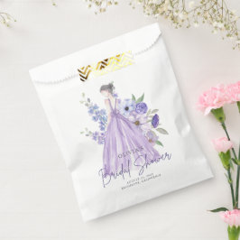Lila Blume Gown Brautparty Danke Geschenktütchen