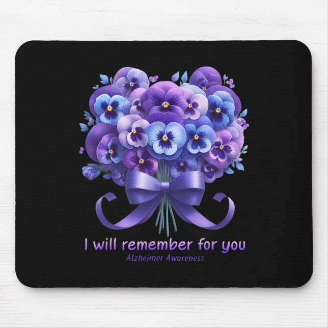 Lila Blume Ich werde daran denken, Sie Heimerheime Mousepad (Vorne)