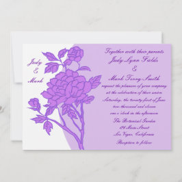 Lila Blume individuelle Hochzeitseinladung Einladung