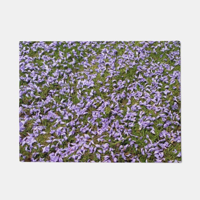 Lila Blume Jacaranda Fußmatte (Vorderseite)