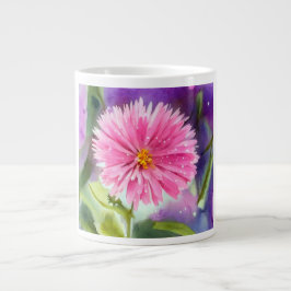 Lila Blume Jumbo-Tasse