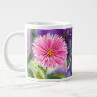Lila Blume Jumbo-Tasse