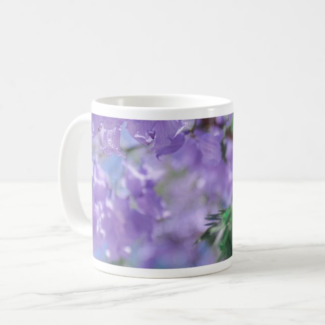 Lila Blume Kaffeetasse (Vorderseite Links)