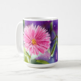 Lila Blume Kaffeetasse