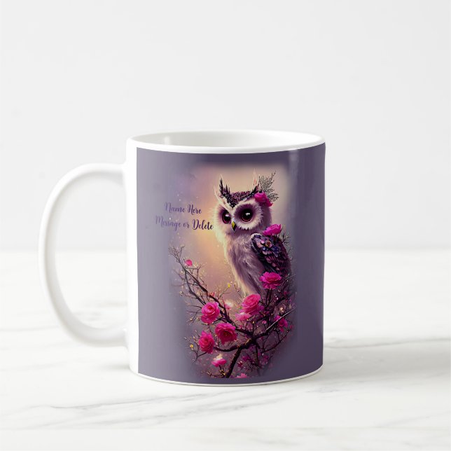 Lila Blume Kaffeetasse (Links)
