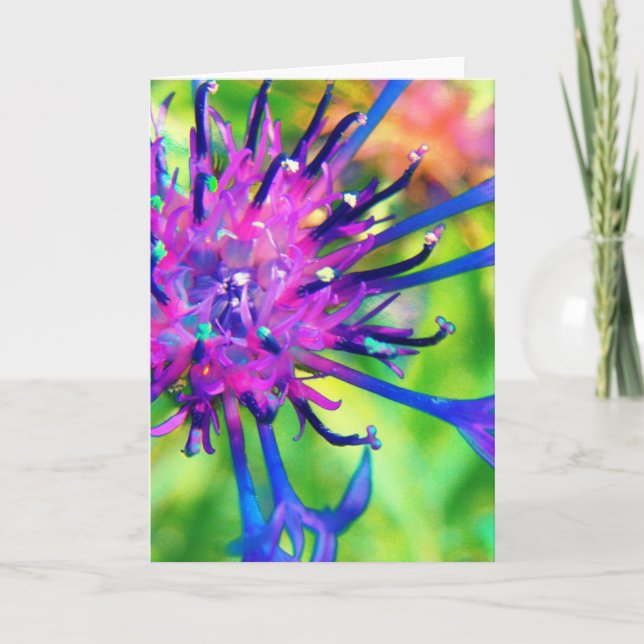 Lila Blume Karte (Vorderseite)