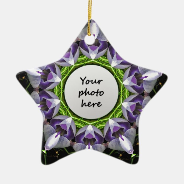Lila Blume Keramikornament (Vorne)
