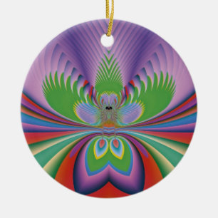 Lila Blume Keramikornament