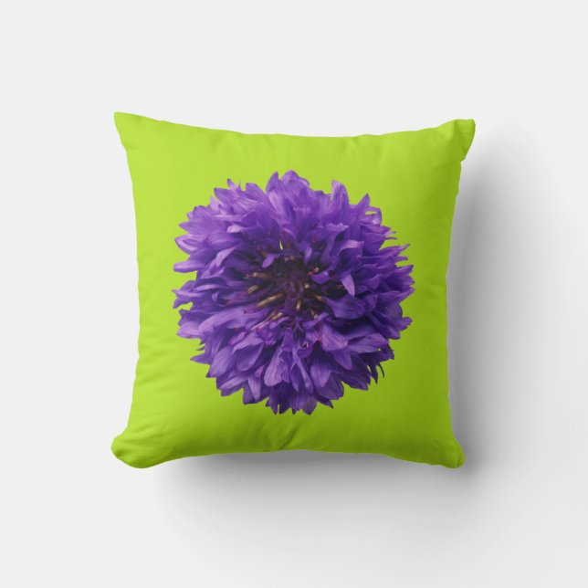 Lila Blume Kissen (Vorderseite)