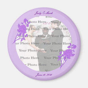 Lila Blume kundenspezifisches Round-Magnet Magnet