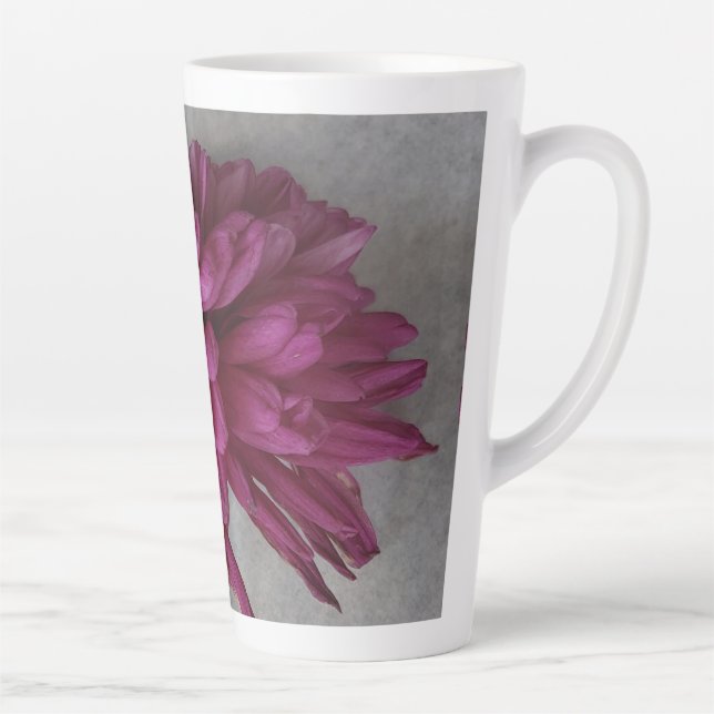 Lila Blume Latte Tasse (Rechts)