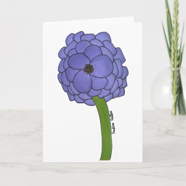 Lila-Blume - Leer Karte (Vorderseite)