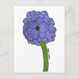 Lila Blume - Leer Postkarte