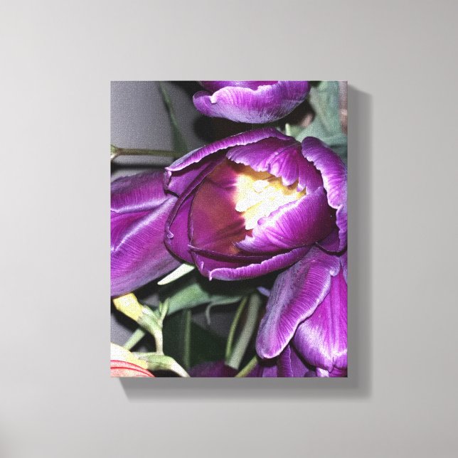 Lila Blume Leinwanddruck (Vorderseite)