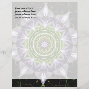 Lila Blume Letterhead-Design Briefkopf