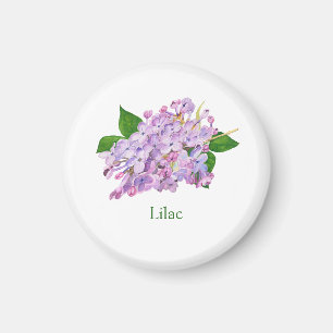 lila Blume lila Aquarellfarbe botanisch Magnet