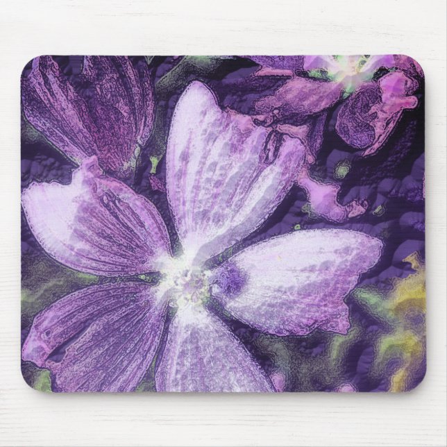 Lila Blume-Magnet-Maus-Pad Mousepad (Vorne)