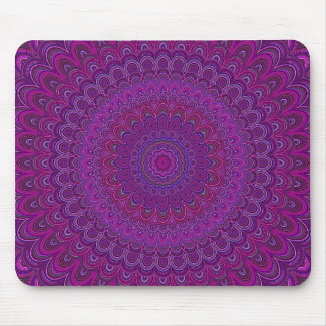 Lila Blume Mandala Mousepad (Vorne)