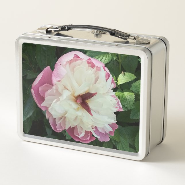 Lila Blume Metall Brotdose (Rückseite)