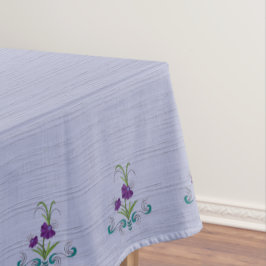 Lila Blume mit Tumbling Aquamarinen Wirbel 50x72 Tischdecke