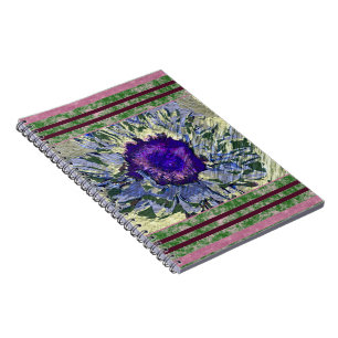 Lila Blume-Notebook Notizblock
