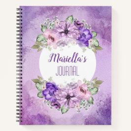 Lila Blume-Notebook Notizbuch