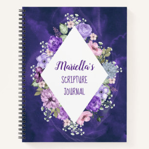 Lila Blume-Notebook Notizbuch