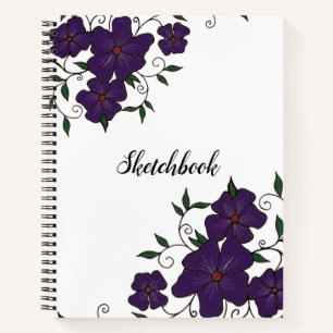 Lila Blume Notizbuch