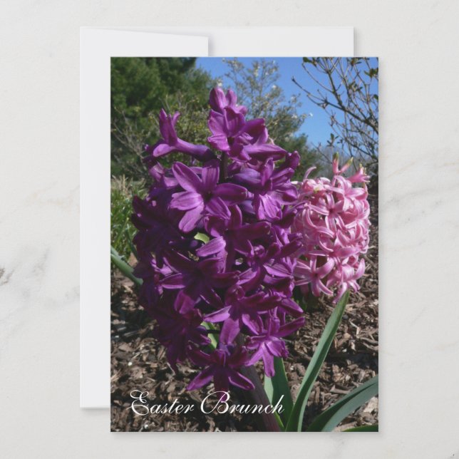 Lila Blume Osterfeier Einladungen (Vorderseite)