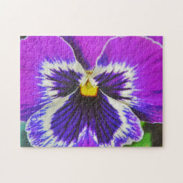 Lila Blume Pansy Garden Puzzle