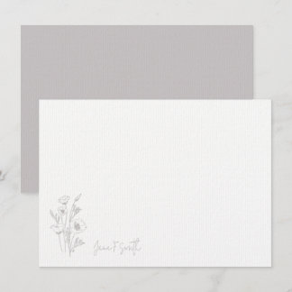 Lila Blume Pflanze der Flora Personalisiert Statio Dankeskarte