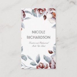 Lila Blume Pflaume Bouquet Elegante Visitenkarte