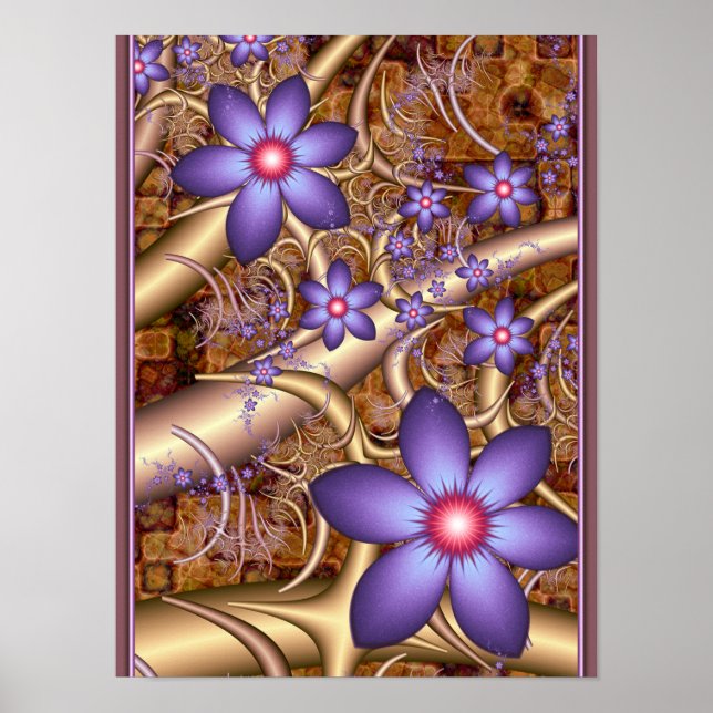 Lila Blume Poster (Vorne)