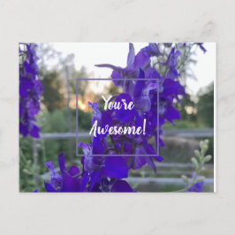 Lila Blume Postkarte