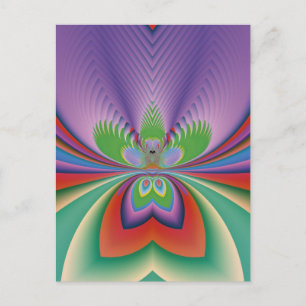 Lila Blume Postkarte