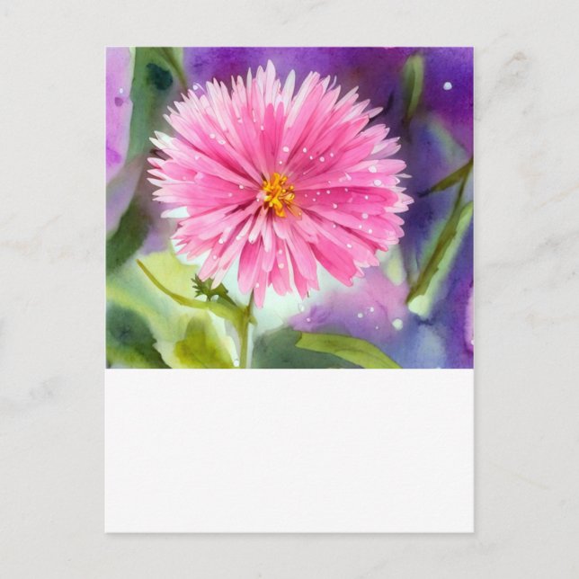 Lila Blume Postkarte (Vorderseite)