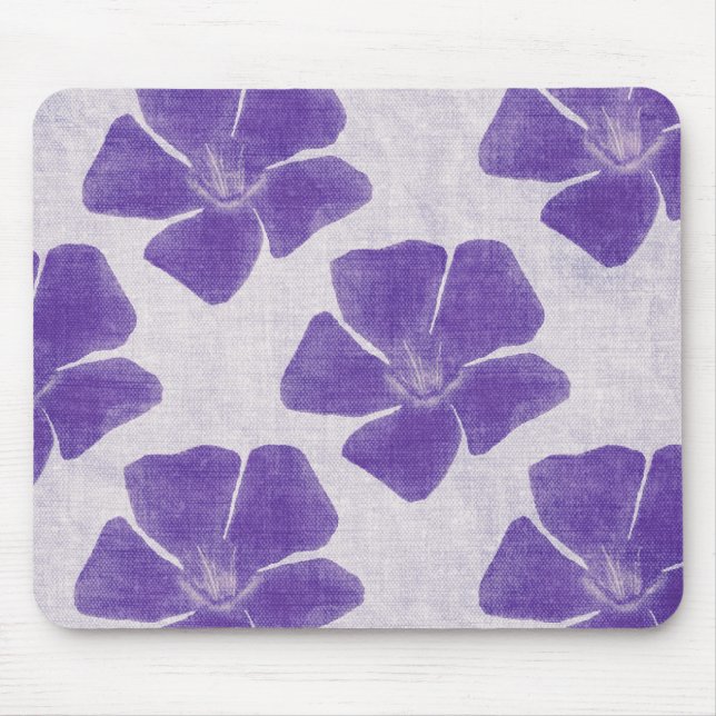 Lila Blume Print Mousepad (Vorne)